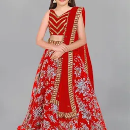 F Plus Fashion Net Semi-Stitched Lehenga Choli-image-97