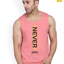 SLOWLORIS Pack Of 2 Typography Printed Round Neck Bio-Wash Gym Vests-picture-15