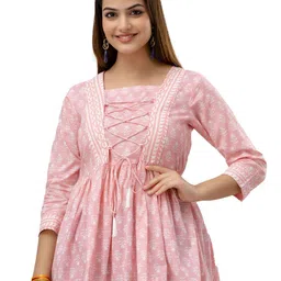 DMP FASHION Floral Printed A Line Pure Cotton Kurta-picture-12