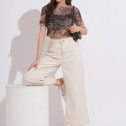 all about you Women Printed Crop Fitted Top-picture-5