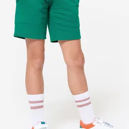 Domyos By Decathlon Kids' Unisex Multisport Cotton Shorts - Alpine Green-picture-51