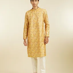 Diwas by Manyavar Woven Design Mandarin Collar Straight Kurta-image-85