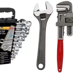 12pc double side combination wrench# pipe wrench8inch#plier8inch#adjustable8inch Power & Hand Tool Kit-image-49