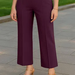 SWADESI STUFF Women Relaxed Straight Fit Easy Wash Trousers-image-47