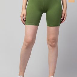 Attire Zone Women Pack Of 2 Skinny Fit Low-Rise Cycling Sports Shorts-image-99