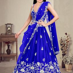F Plus Fashion Orange Net Lehenga Choli-picture-54