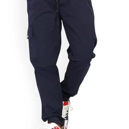 UNOseven Boys Pure Cotton Relaxed Straight Leg Straight Fit Cargos Trousers-image-19