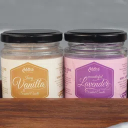 Shraddha Creation Multicoloured Scented Jar Candles - Set Of 2 image 2