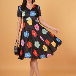 Magnetism Floral Print Fit & Flare Dress-image-45