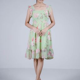 Eilaa Women Floral Fit and Flare Dress-image-72