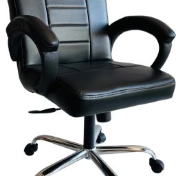 revolving chair Comfortable Perfect chair for Home office Leatherette Office Arm Chair-image-46
