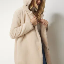 Happiness istanbul Self Designed Hooded Overcoat-43