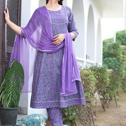 SINGNI Women Ethnic Motifs Embroidered Regular Mirror Work Pure Cotton Kurta with Trousers & With Dupatta-picture-20