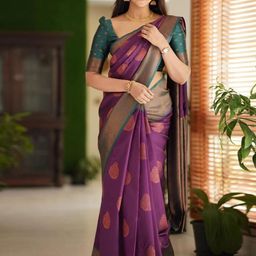 Areca Designer Woven Design Pure Silk Banarasi Saree-image-18