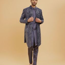 Twamev Men Embroidered Sherwani Set-image-75