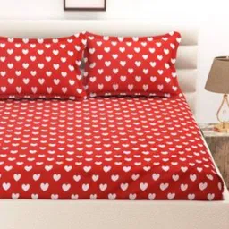Aura Geometric Printed 144 TC King Bedsheet with 2 Pillow Covers-image-48