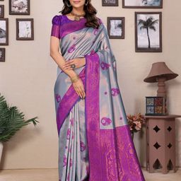 AVANTIKA FASHION Woven Design Zari Pure Silk Banarasi Saree-image-17