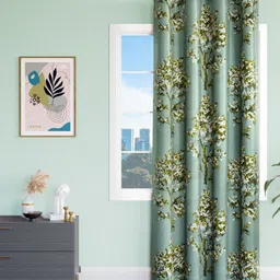 Aura Green Floral Door Curtain-25