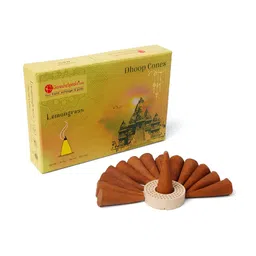GaneshaSpeaks Brown Wood Powder Lemongrass Dhoop Dani Cone-28