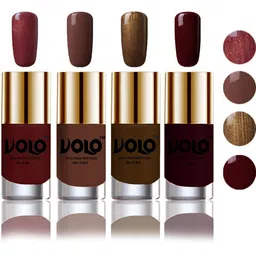 VOLO Set Of 4 HD Colors High-Shine Long Lasting Nail Polish - 9.9 ml Each - Combo-9-33