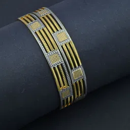 Opal Touch Set Of 2 Gold-Plated Bangles-image-49