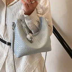 StyleCast x Revolte Women Textured Half Moon Hobo Bag-image-63