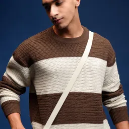HIGHLANDER Men Colourblocked Pullover Sweaters-image-72