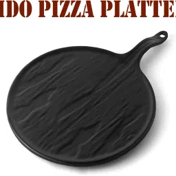(Pack of 1) Exclusive Classical Design Pizza Serving Platter/ Snacks Serving Platter/ Food Tray for Home, Restaurant, Hotels, Lounge, Bar, Cafeteria. Sizzler Tray-4