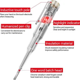 xydrozen Current Meter Responsive Electrical Voltage Tester Pen Analog Voltage Tester image 2
