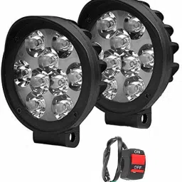 autopowerz 9 led cap 27 watt led light Pair with switch Fog Lamp Car LED (12 V, 27 W) image 4