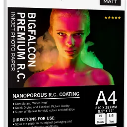 Premium Matt (Luster) 260 GSM A4 Size (210x297mm) 20 Sheet RC Photo Paper Waterproof Inkjet Photo Paper for all Inkjet Printer A4 (210x297mm) 260 gsm Photo Paper-picture-6