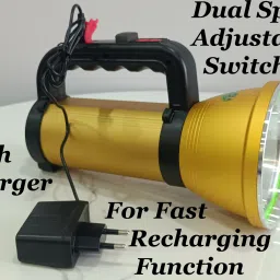 mitsales 1000 W kisan Torch With 3 Km Long Range,3 Modes & Water Proof 10 hrs Torch Emergency Light image 4