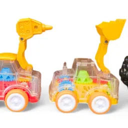4PCS Construction Vehicle Toy, Clear Transparent Mini Excavators & Monster Truck-image-27