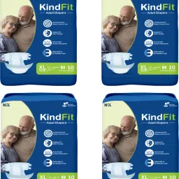 Tape Style Adult Diapers, Extra Large, Pack of 4 (40 units) Adult Diapers - XL-image-53