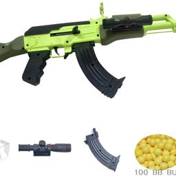 halo nation Airsoft Gun Army AK47 Gun AK 47 PUBG AK47 BB Bullet Gun AK-47 + 100 BB Bullets Guns & Darts-picture-4