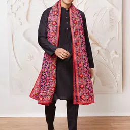 VASTRAMAY Men Regular Kurta with Pyjamas & With Dupatta-15