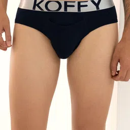 KOFFY Pack Of 2 Basic Mid-Rise Outer Elastic Briefs KOFFY_KI23_MNRD_NB_2PC image 2