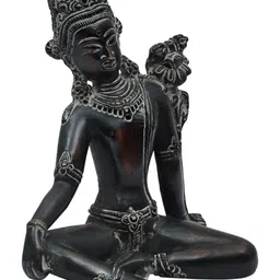 Exotic India Black Lord Indra Brass Idol Showpiece-image-60