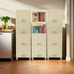 RUBOXA Cream-Coloured Set of 6 Regular Drawer Organiser Organisers-10