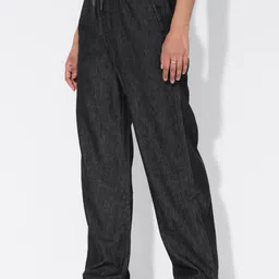 The Souled Store Women Pull on Denim Black Straight Fit Jeans-image-32