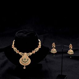 festivjewelleryze Gold Plated Stones Studded Jewellery Set-image-24