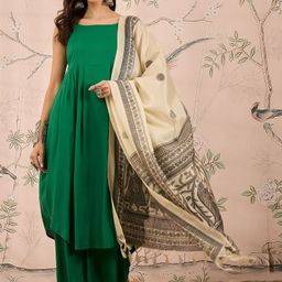 InWeave Women Regular Kurta with Palazzos & With Dupatta-image-116