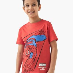 Juniors by Babyshop Boys Superhero Printed Round Neck Cotton T-shirt-image-92