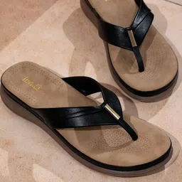 Inc 5 Womens Black Casual Solid T-Strap Flats-11