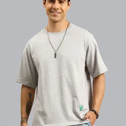 THE BEETEL HOUSE Men Solid Oversized Raw Edge T-shirt-image-37