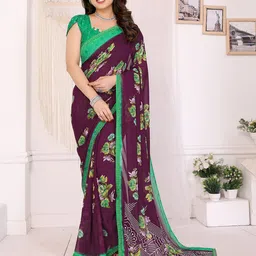 Moda Rapido Floral Printed Saree With Unstitched Blouse Piece-picture-48