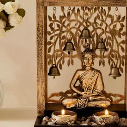 Home Centre Gold-Toned Buddha Figurine Showpiece-image-72