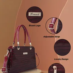 FOMMIL Structured Satchel Handbag image 4