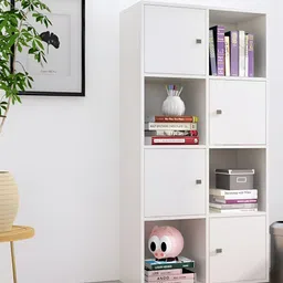 HEXA RED White Moisture & Termite Resistant Free Standing Book Shelf-17