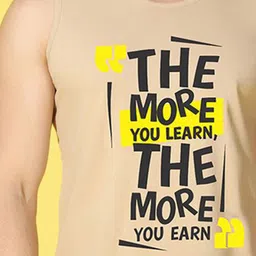 WOOSTRO Pack Of 2 Printed Combed Cotton Gym Vests VWS26(MORE RUST)(BKLN RUST) image 2